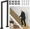 Izrielar 100 cm Rampe d'escalier en U Noir Fer Tube Voir les images du produit 7
