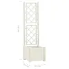 vidaXL Bac à plantes avec treillis 43x43x142 cm PP blanc Voir les images du produit 7