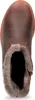 A top-down view of a brown leather boot with a fur lining. Produktbild-Vorschau