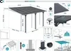 Terrassenüberdachung Carport KLEO 400L300 Aluminium Grau Produktbild-Vorschau 2