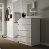 Commode avec 4 tiroirs 80x100 cm Commode blanche étroite en Voir les images du produit 10