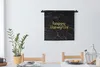 MuchoWow® Wandteppich Wandbehang Zitat - Glücklich - Gold - Produktbild-Vorschau 2