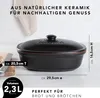 Römertopf Brottopf oval MEDI 2,3 Liter - Brotkasten Schwarz Produktbild-Vorschau 6