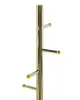 A close-up of a gold and silver coat rack with multiple hooks. Náhled obrázku produktu