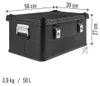 Aluminium Box mit Deckel Schwarz Alukiste 50 Liter Alu Produktbild-Vorschau 6