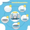 KEHOT Trampolin 140 cm mit Sicherheitsnetz, Indoor, Blau, Produktbild-Vorschau 2