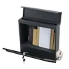 A black mailbox with a newspaper roll holder and keys. Produktbild-Vorschau