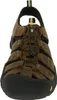 A close-up, front-facing view of a brown KEEN sandal for men. Produktbild-Vorschau
