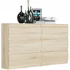 Komoda 140 cm 6 zásuvek skříňka FRAMIRE R-140 sonoma Náhled obrázku produktu 4