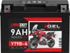Langzeit Gel Motorradbatterie YT9B-4 9Ah 12V Produktbild-Vorschau 4