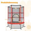 Trampoline de jardin COSTWAY Ø165cm avec filet de sécurité, Voir les images du produit 2