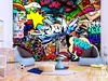 Vlies Fototapete Graffiti 300x210 cm Tapeten Wandtapete XXL Produktbild-Vorschau 1