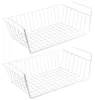 2er Set Schrankkörbe aus Metall weiß Produktbild-Vorschau 1
