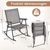 COSTWAY 2er Set Schaukelstühle klappbar mit atmungsaktivem Produktbild-Vorschau 3