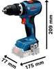 Bosch GSB 18V-65, Wiertarka pistoletowa, Klucz, Czarny, Podgląd zdjęcia produktu 34
