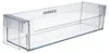 A clear plastic refrigerator shelf or bin with the brand name "SIEMENS" visible in reverse. Anteprima dell’immagine prodotto
