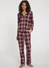 LASCANA Pyjama rot kariert Größe 36/38 Produktbild-Vorschau 5
