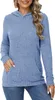 Felpa con cappuccio da donna, in maglia, morbida, casual, Anteprima dell’immagine prodotto 2