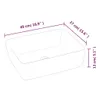 vidaXL Waschbecken Weiß 48x37x13 cm Keramik Rechteckig Produktbild-Vorschau 10