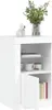A white cabinet with a bouquet of flowers on top. Produktbild-Vorschau