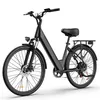 A black electric bicycle is shown against a white background. Produktbild-Vorschau