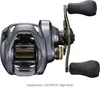 A studio shot of a fishing reel against a white background. Produktbild-Vorschau