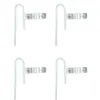 Four identical metal garden stakes with a curved top and a bracket with screws. Podgląd zdjęcia produktu