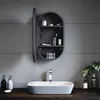 SONNI 40x70x14cm Owalna szafka łazienkowa z lustrem Podgląd zdjęcia produktu 2