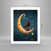 Poster - Poster ohne Rahmen - Kinder Mädchen Mond - 40x50 Produktbild-Vorschau 4
