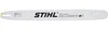 A white chainsaw bar with black text and logos. Anteprima dell’immagine prodotto