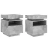 Two identical modern nightstands with a concrete-like finish are displayed against a white background. Produktbild-Vorschau