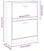 vidaXL Schuhschrank Räuchereiche 63x24x81 cm Holzwerkstoff Produktbild-Vorschau 8