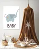 Leinwandbild elefant für kinder boho 70x100 cm Feeby blau Produktbild-Vorschau 2