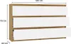A chest of drawers with dimensions indicated. Anteprima dell’immagine prodotto