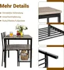 A dining set with a table, two chairs, and a bench, along with decorative elements like flowers and fruit, presented with feature callouts. Náhled obrázku produktu