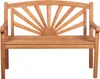 Gartenbank Teakholz 120 cm mit Motiv-Rückenlehne – massiv, Produktbild-Vorschau 3