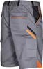 A pair of gray work shorts with orange and black accents, shown from the back and side. Produktbild-Vorschau