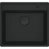 A top-down view of a black kitchen sink. Produktbild-Vorschau