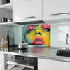 Küchenrückwand Spritzschutz Glas mit Motiv Portrait Pop Art Produktbild-Vorschau 2