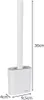 A white toilet brush with a holder, with dimensions indicated. Náhľad obrázku produktu