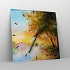 Wanduhr - Quadrat - Glasuhr - natur natur - 40x40cm - Produktbild-Vorschau 4