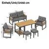 Flieks Gartenmöbel-Sets 6-tlg., Gartenmöbelset mit Produktbild-Vorschau 3