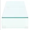 vidaXL Table TV/rehaussement d'écran verre transparent Voir les images du produit 2