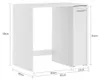 Maßangaben des SoBuy Unterschranks BZR229-W: 90x60x88 cm, weißer Korpus mit Schublade Productafbeelding-voorbeeld