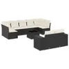The Living Store 10-tlg. Garten-Sofagarnitur mit Kissen Produktbild-Vorschau 3