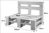 Lermowood Palettenmöbel Mp Bank 100 x 80 x 30 cm Palisander Produktbild-Vorschau 3