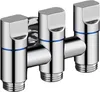 A close-up studio shot of a triple outlet valve. Anteprima dell’immagine prodotto