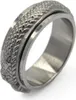 Zlato o Stříbro Úzkost Fidget Spinner Ring Dragon Silver US Náhled obrázku produktu 1