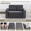 Cord-Zweisitzer-Sofa, Getraenkehalter, Seitentaschen, Produktbild-Vorschau 2
