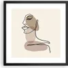 Gerahmtes Poster - Schwarzer Rahmen - Linie Kunst Boho - Produktbild-Vorschau 1